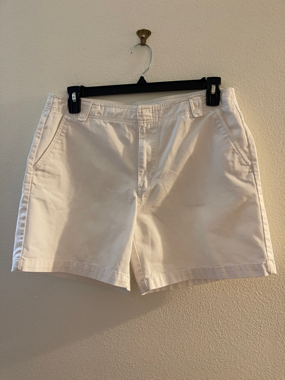 Classic Women's Creamy  White Cotton Shorts